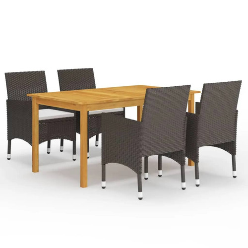 Garden dining set - garden, brown