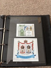Silver Jubilee Souvenir Sheets 1977 inc. Royal Visits and A4 Ring Binder 