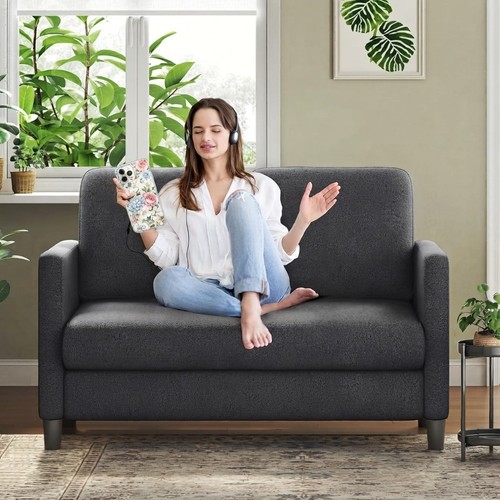 Two seater sofa - seater, grey