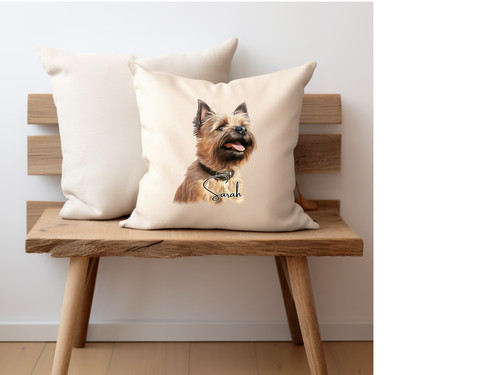 Cairn terrier dog cushion - cairn,