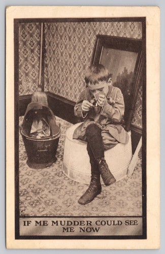 Boy smoking pipe mudder - boy,