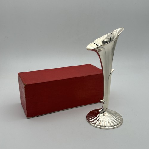Vintage silver plated bud vase - vintage,