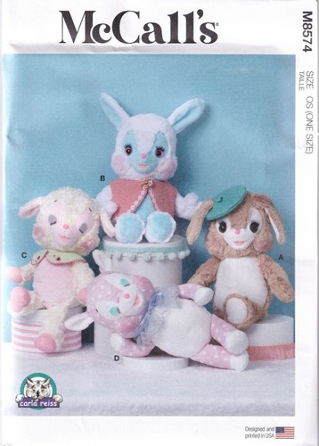 Mccalls 8574 plush animals - mccalls,