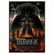 Star Wars Revenge Of The Sith 20th Anniversary 2025 Movie Poster A5 A4 A3 A2 A1