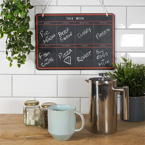 Weekly hanging chalkboard - hanging,