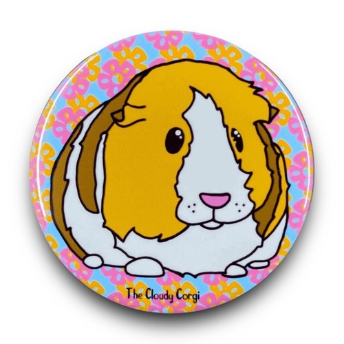 Guinea pig tropical pinback - pig,