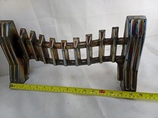 Vintage Fireplace Cast Iron Front Iridescent Enamel  See photos for measurements