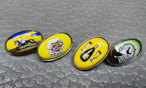 Vintage enamel sterling - vintage, on