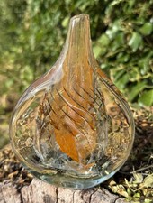 Vintage Isle Of Wight Michael Harris Mdina Malta Glass Lollipop Vase Signed