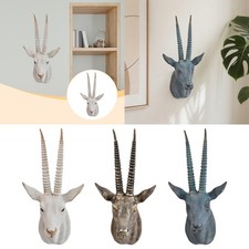 Antelope Head Statue for Home Decor Ornament for Hallway Bedroom Entrance