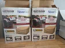 Rust-Oleum Never Wet Patio Sofa Cover Tan Large 35"H× 88"W×36"L Qty 2 