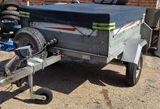 ERDE 122 Medium Trailer, With New  JOCKEY WHEEL AND SPARE TYRE AND COVER.