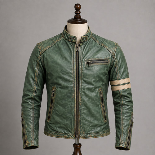 Men motorcycle real leather - men's,