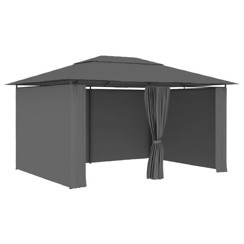 Garden marquee with - with, curtains