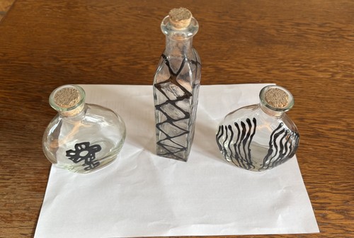 Decorative art glass bottles - 3,