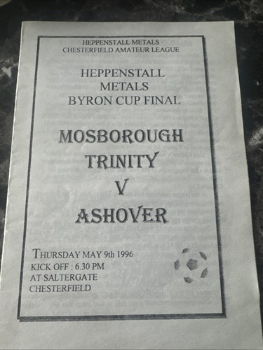 Mosborough trinity ashover - mosborough,