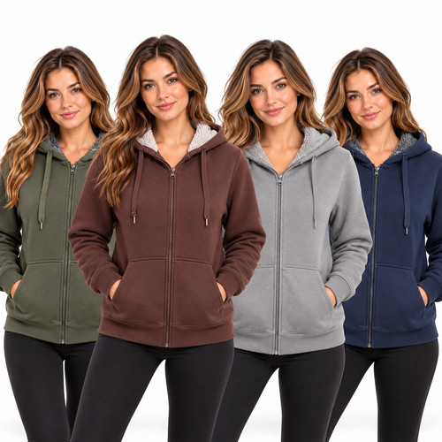 Womens sherpa fleece lined zip - womens,