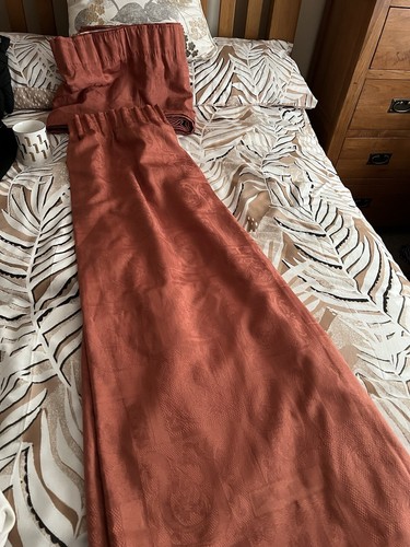 Curtains rust self pattern - curtains,