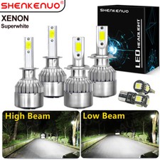 H1 H7 55w Super White Xenon Headlight Bulbs T10 499 Upgrade 448 Hid Car 4x Set