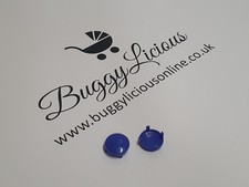 2x Mamas & Papas Swirl Wheel Hub Caps Dark Blue Stroller Replacement Part Buggy