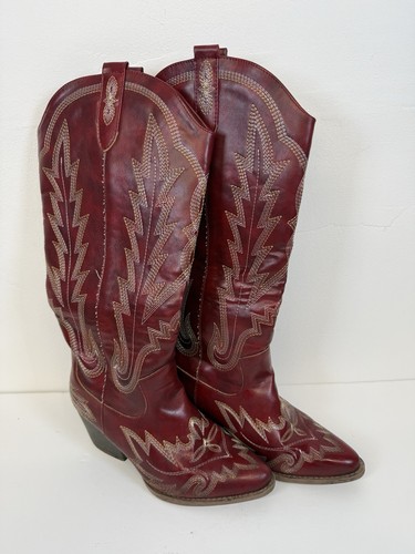 Cowboy boots burgundy - boots, 6
