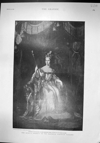 Antique print 1900 queen - print,