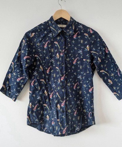 Howies blue bird print - blue, shirt