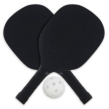 Pickleball Set 2 Wooden Paddle Rachets & 1 Ball Beginners Indoor Outdoor Game