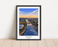 Newcastle Skyline Sunset Print