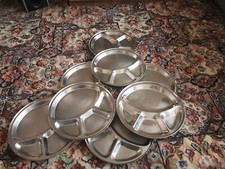 8 standard Steel Dinner plates