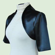 3/4 Long Sleeve wedding jacket satin bolero jackets for Bridal Coat Custom Made