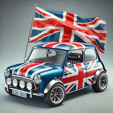 canvas wall art - 1970's MINI COOPER - TIMELESS BRITISH ICON 28 x 28"