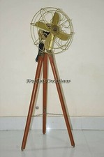 Antique Electrict Floor Fan 52 inch Nautical Royal Navy Brass fan With Stand