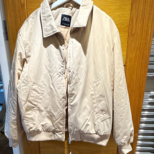Zara men beige bomber - men’s,
