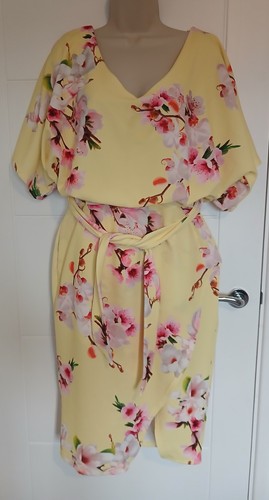 Quiz yellow floral batwing - yellow,