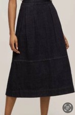 Toast Indigo Denim Panel Skirt