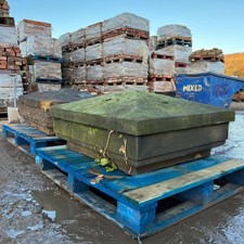 Reclaimed Natural Stone Pillar Cap - Pair