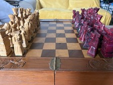 Wooden Chess Set with Storage