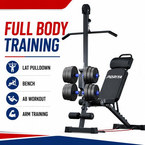 Poriya weight bench - with, lat