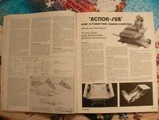 Model Boats plan of Action Sub with original Magazine April 1983