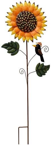 Sun flower garden stake - sun,