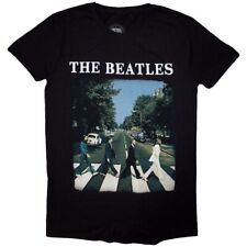 The Beatles T Shirt Abbey Road & Logo Official Mens Black Tee NEW All Sizes. Sgt