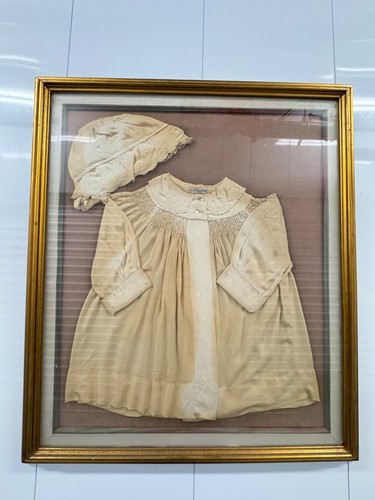 Antique baby dress bonnet - dress,