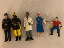 Vintage ELC Early Learning Centre People Figures Doctor Nurse Policeman Fireman