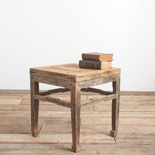 Antique Vintage Antique Rustic Bedside Lamp Table -B