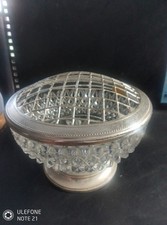 Vintage Lead Crystal Rose Bowl