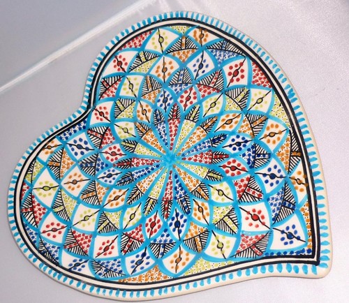 Unusual hand painted heart - hand,