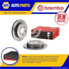 2x Brake Discs Pair Solid Rear