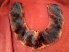 Vintage Brown Real Fur Collar