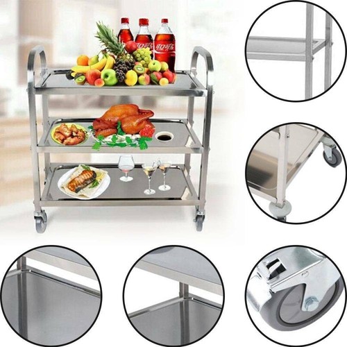 Tier stainless steel trolley - stainless,
